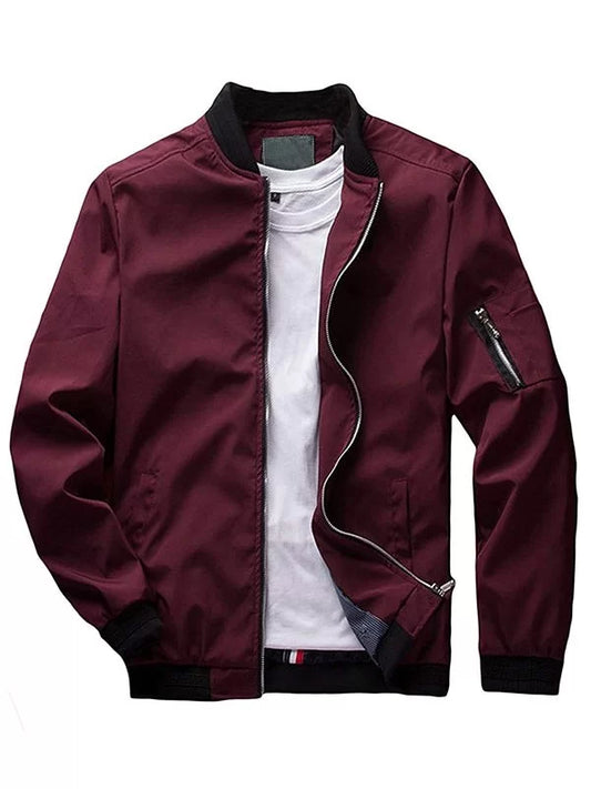 MENS SLIM FIT BOMBER JACKET Max Jackets