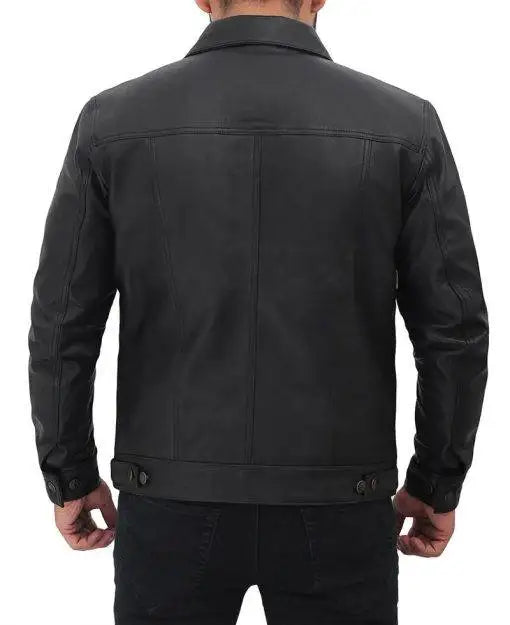 Men’s Real Leather Trucker Jacket | Premium Style Max Jackets