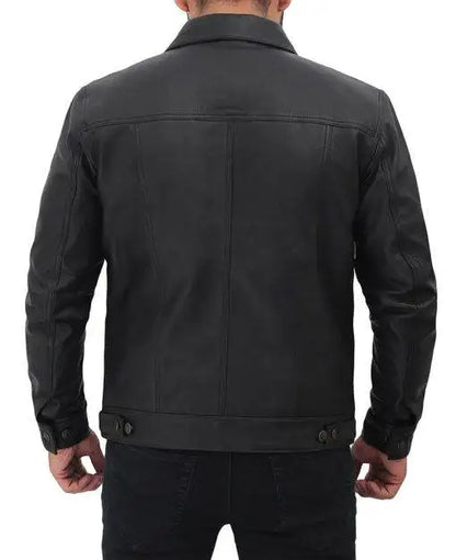 Men’s Real Leather Trucker Jacket | Premium Style Max Jackets