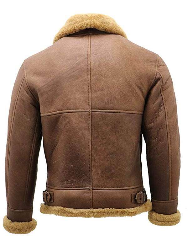 WWII Flight Aviator Bomber Shearling Jacket Max Jackets