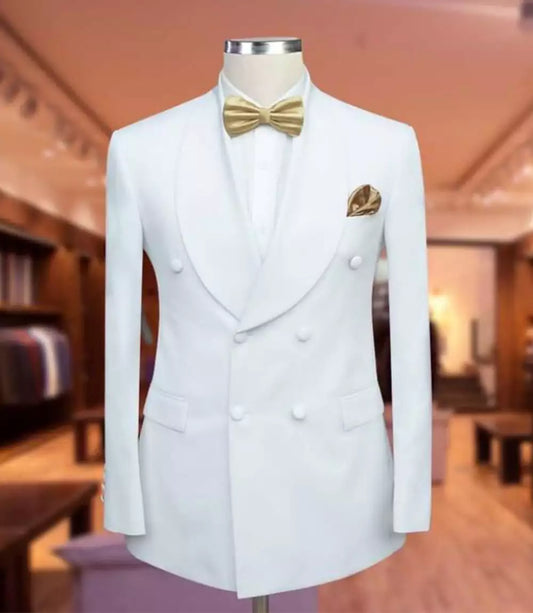Denson Men's Off-White Dinner Tuxedo – Double-Breasted
