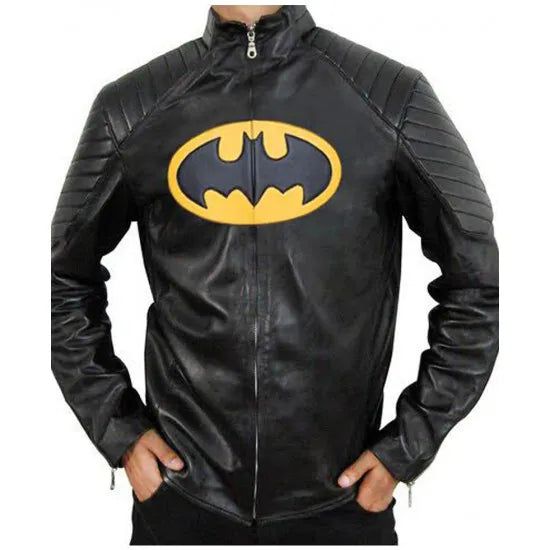 Mens Batman Black Faux Leather Jacket Halloween Cosplay Costume Fashion Max Jackets