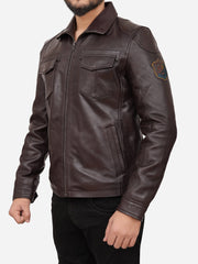 Grayson Casual Brown Leather Jacket