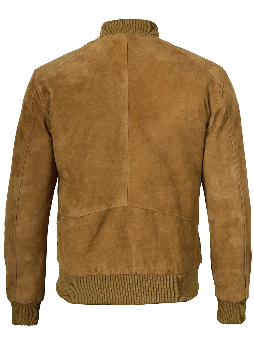Men's Brown Suede Bomber Jacket