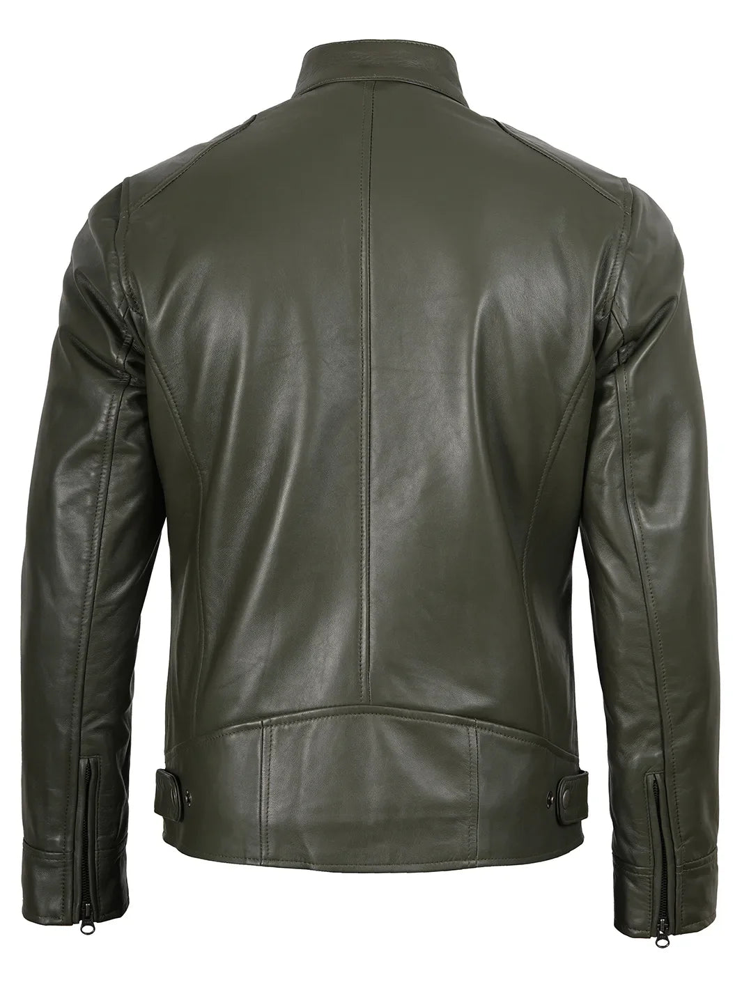 Dodge Men’s Green Leather Jacket | Biker Style
