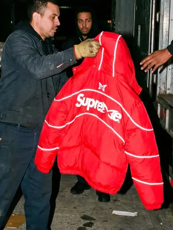 Mertra x Supreme Parachute red Puffer Jacket