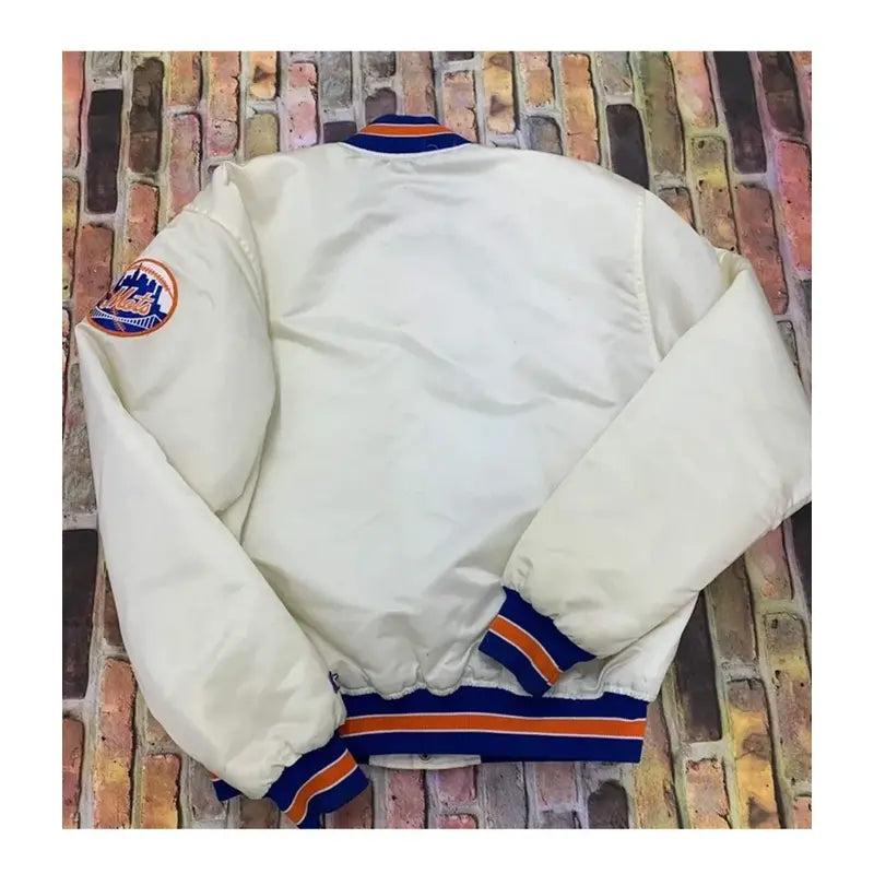 Mets New York Blue/White Satin Jacket