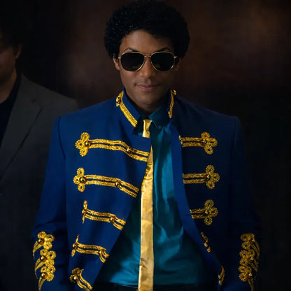 Jaafar Jackson Michael 2026 Blue Jacket