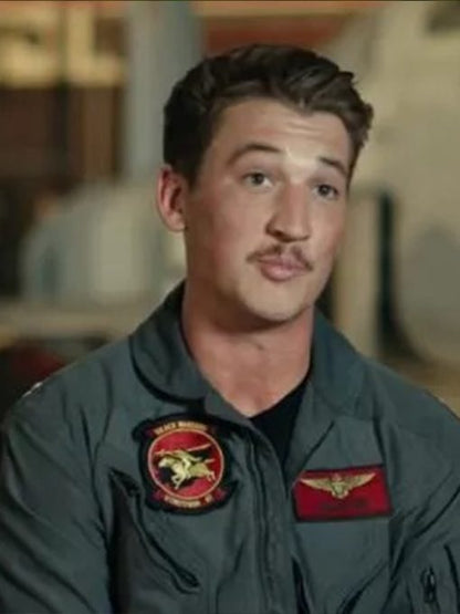 Top Gun Maverick 2022 Miles Teller Green Jacket