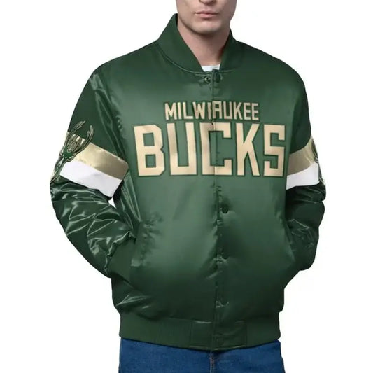 Milwaukee Bucks Triple Option Varsity Jacket