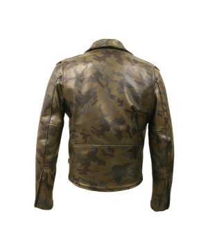 Men Modern Camouflage Leather Jacket Max Jackets