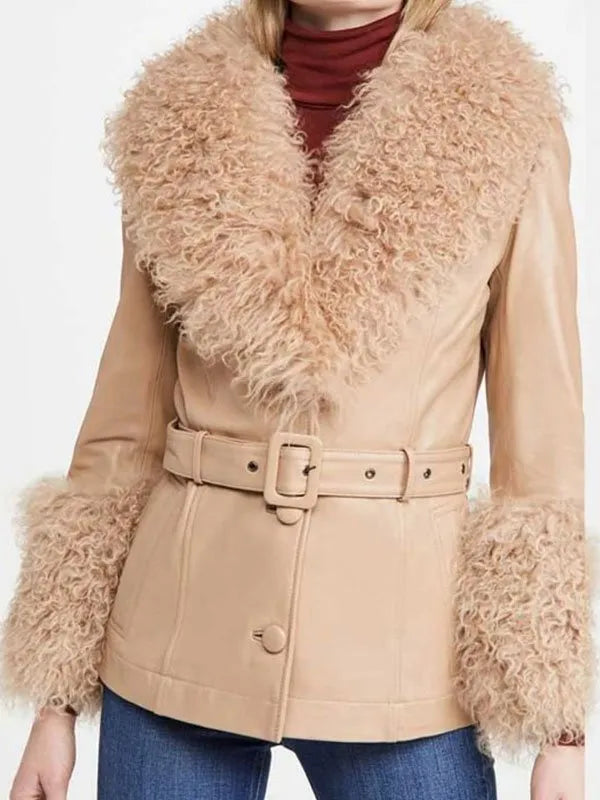 Molly Park Dexter New Blood Shearling Jacket Max Jackets