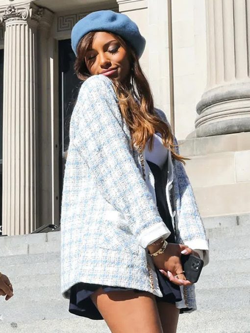 Gossip Girl Season 2 Savannah Lee Smith Blue Plaid Jacket