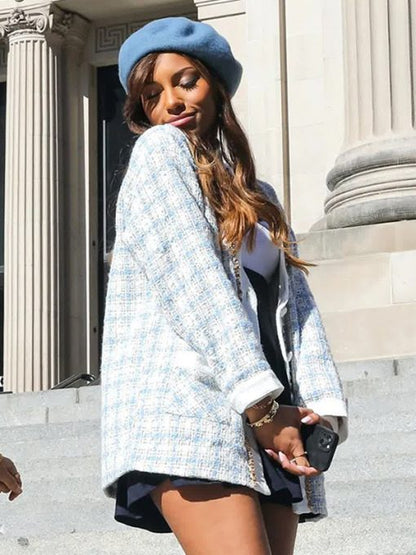 Gossip Girl Season 2 Savannah Lee Smith Blue Plaid Jacket