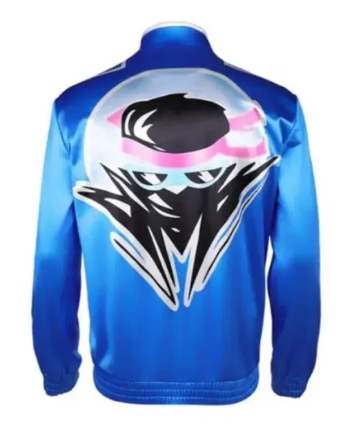 Johnny Cage Mortal Kombat 2 2026 Blue Satin Costume Jacket