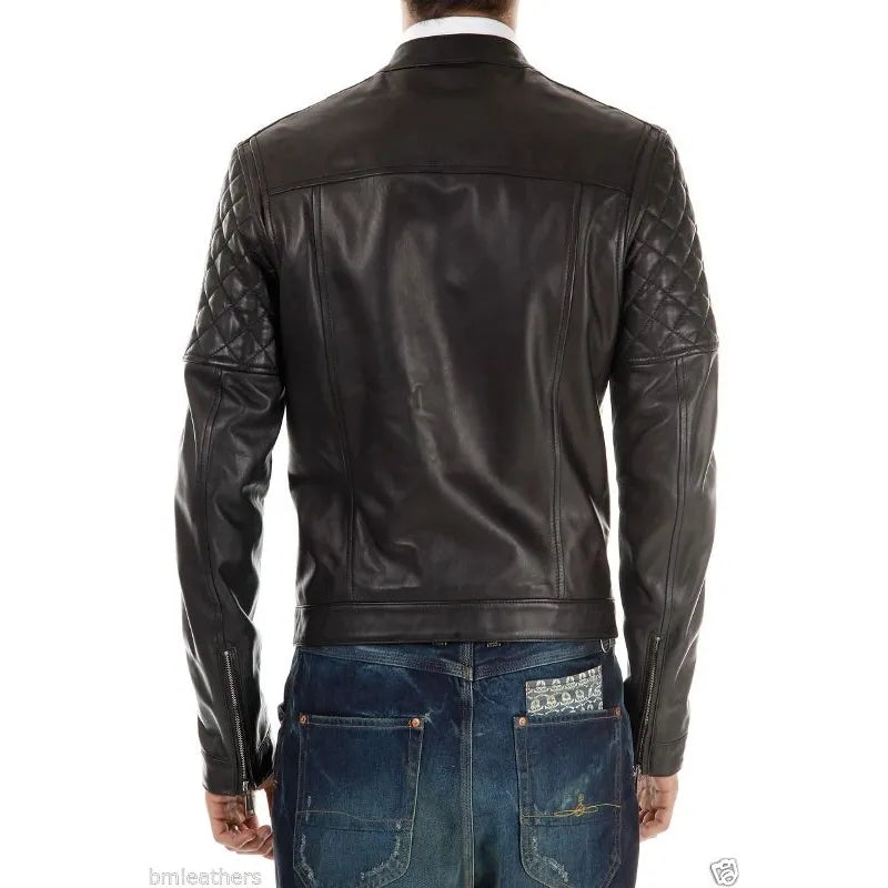 Motorcycle Leather Men Black Jacket Max Jackets