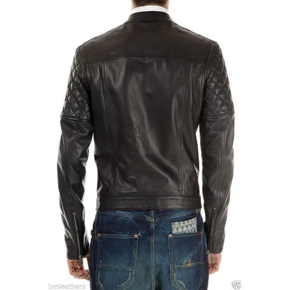 Motorcycle Leather Men Black Jacket Max Jackets
