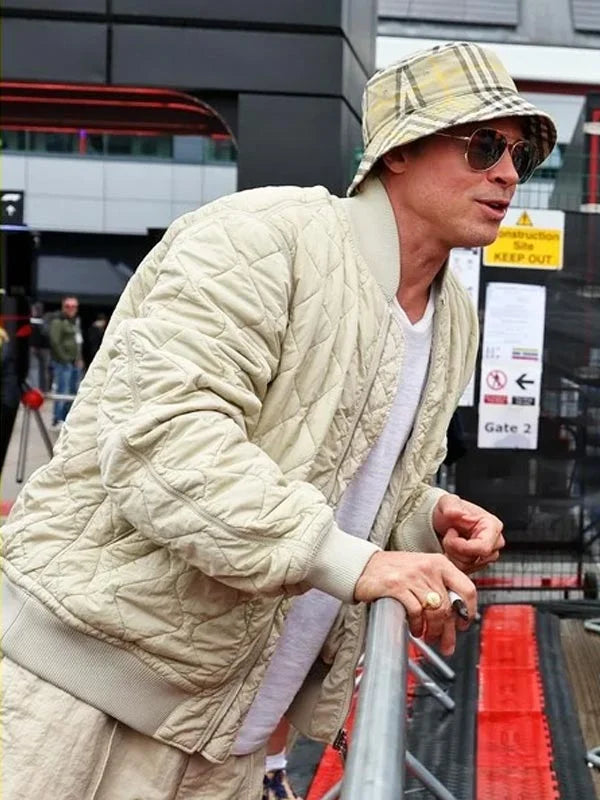 F1 2025 Brad Pitt Quilted Jacket Max Jackets