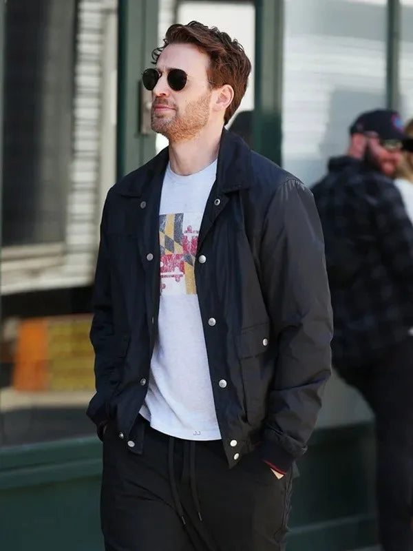 Chris Evans Materialists 2024 Blue Jacket Max Jackets