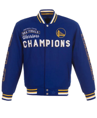 7-Time NBA Finals Champions blue wool reversible jacket
