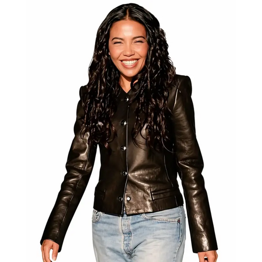 NYC Emma Grede Black Leather Jacket