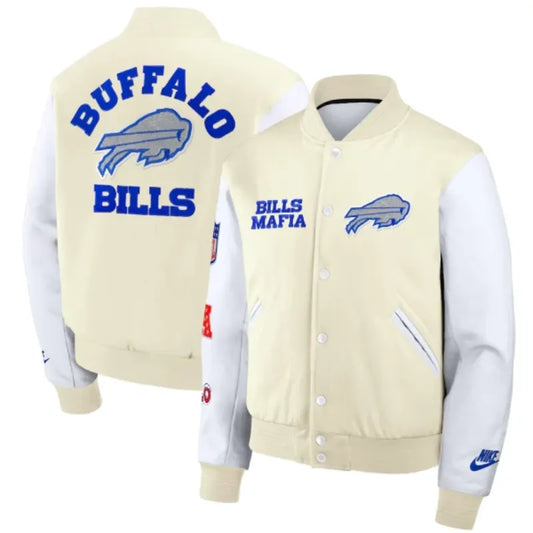 Nike Buffalo Bills Rivalries White Varsity Jacket