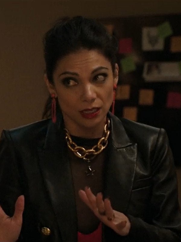 Ginger Gonzaga Black Leather Blazer