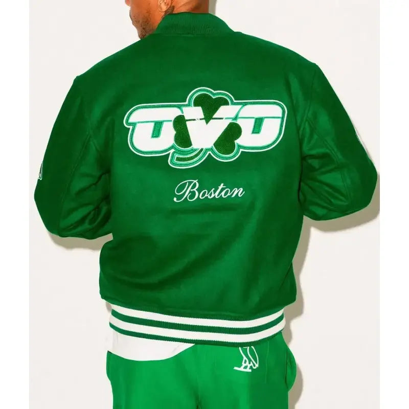 OVO Boston Celtics Green Wool Varsity Jacket