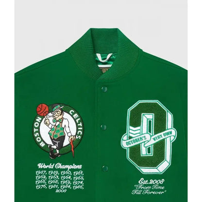 OVO Boston Celtics Green Wool Varsity Jacket