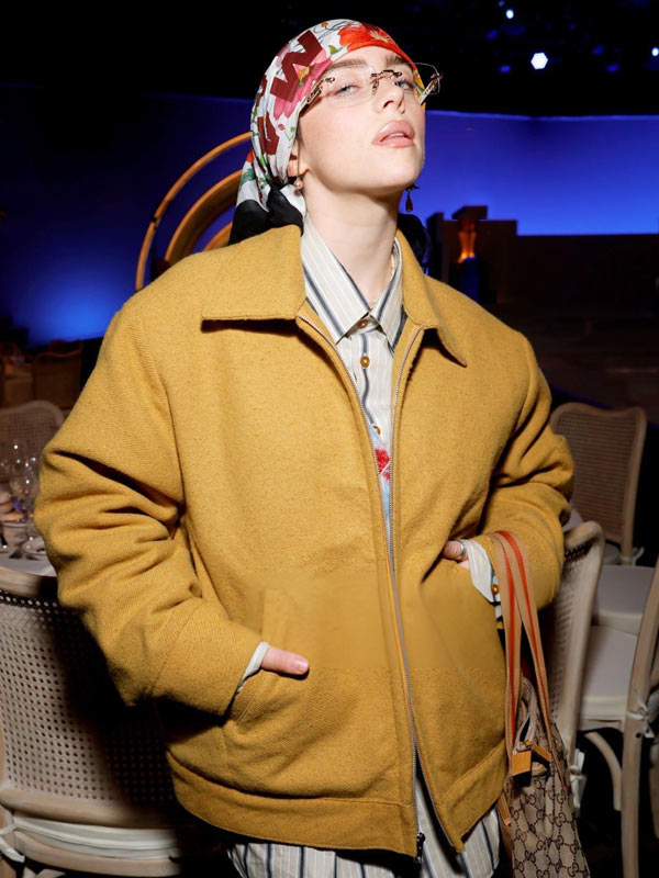 Billie Eilish 96th Annual Oscar Yellow Jacket Max Jackets