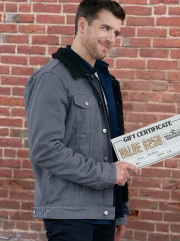 Our Christmas Mural Dan Jeannotte Shearling Jacket Max Jackets