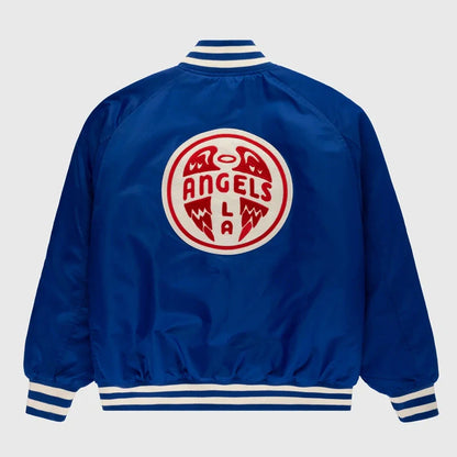 PCL LA Angels Royal Varsity Satin Jacket