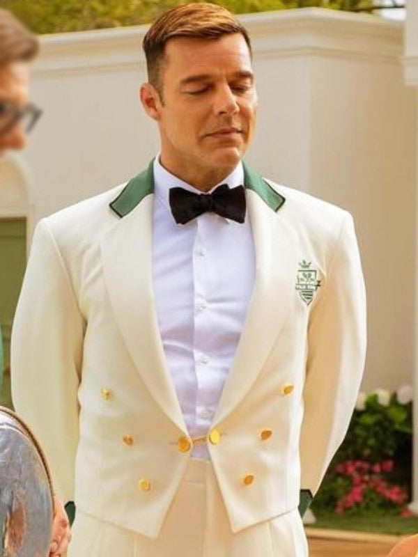 Palm Royale S01 Robert White Crop Blazer Max Jackets