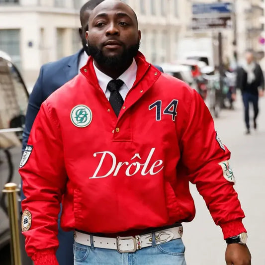 Davido Paris Fashion Week 2026 Red Jacket