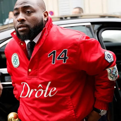 Davido Paris Fashion Week 2026 Red Jacket