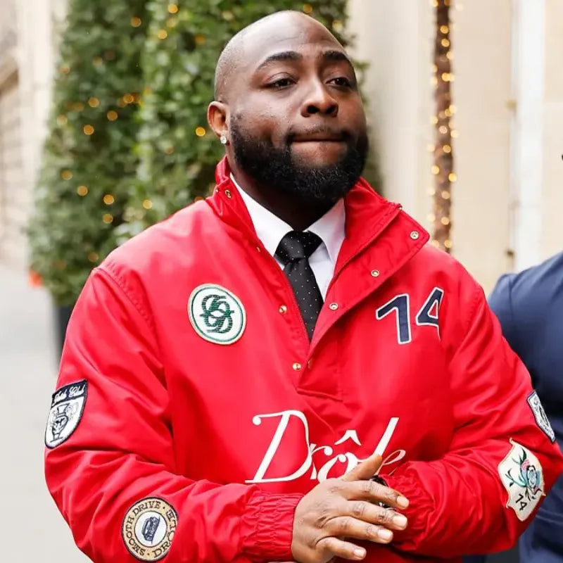 Davido Paris Fashion Week 2026 Red Jacket