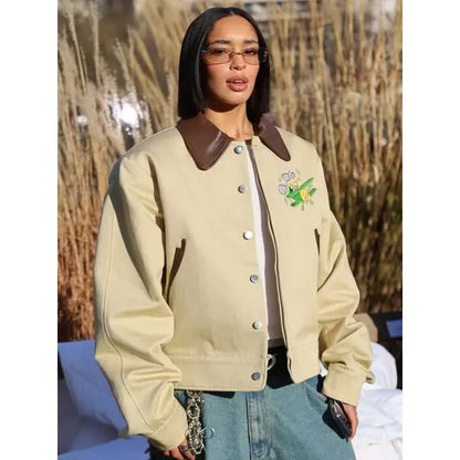 Paris Fashion Week Dina Ayada Leather Jacket