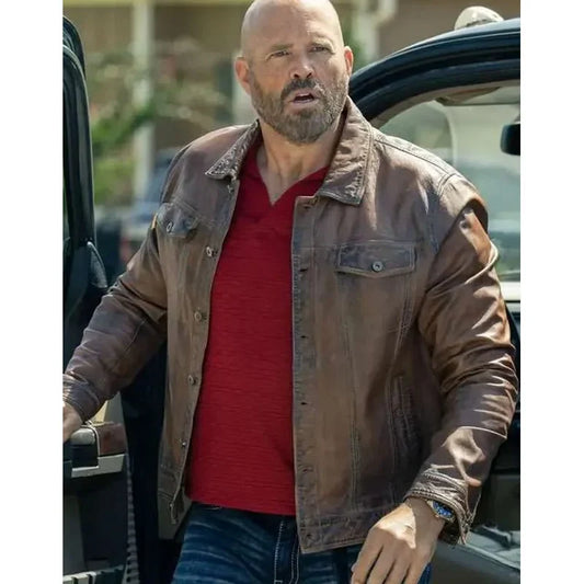 Peacemaker Keith Smith Brown Leather Jacket