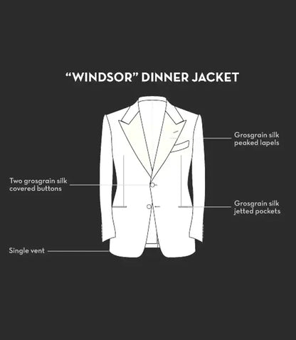 Men's Ivory Peak Lapel Two Button Dinner Jacket