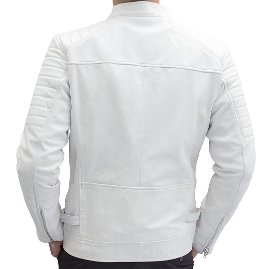 Pearl White Leather Jacket Max Jackets