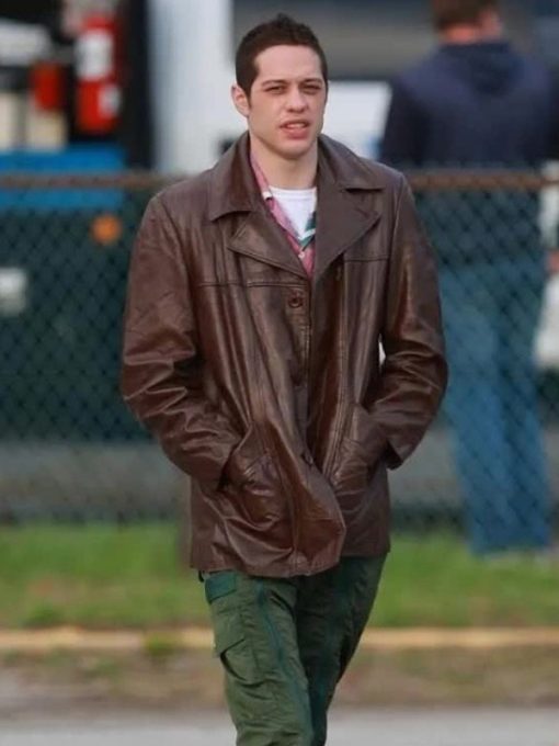 Pete Davidson Bupkis Brown Leather Jacket Max Jackets