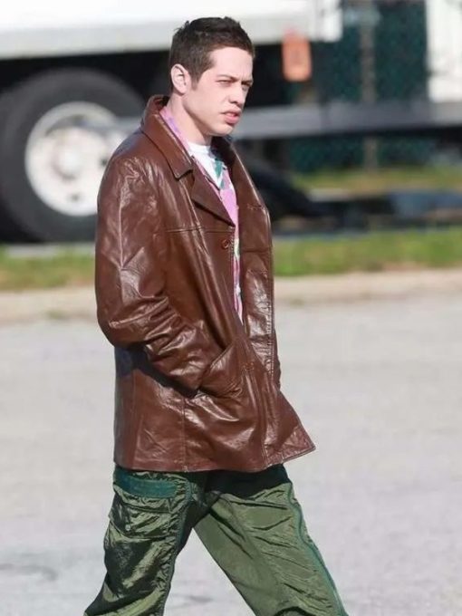 Pete Davidson Bupkis Brown Leather Jacket Max Jackets