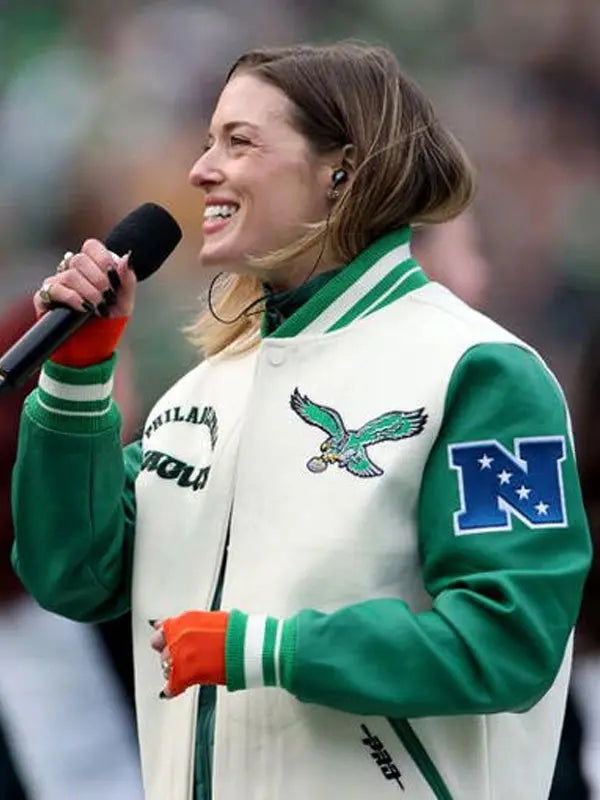 Mary Kate Morrissey Eagles Varsity Jacket - Max Jackets