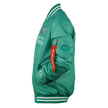 Philadelphia Eagles New Era x Alpha Green Bomber Jacket