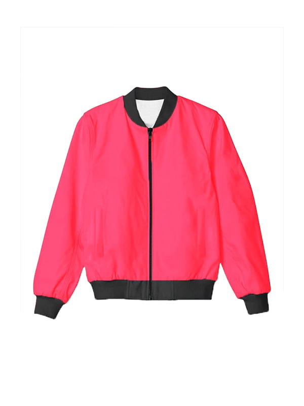Pink Plain Bomber Unisex Jacket Max Jackets