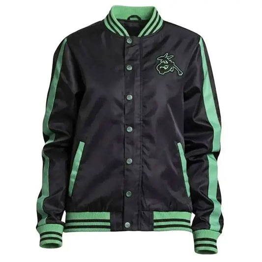 Pokemon Rayquaza Black Varsity Jacket