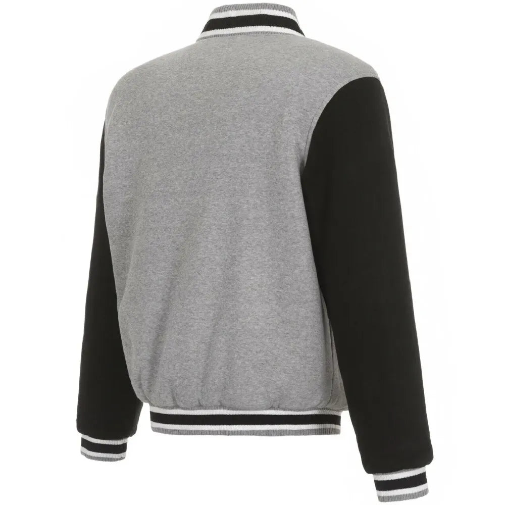 Portland Trail Blazers Wool Varsity Jacket Gray & Black Max Jackets