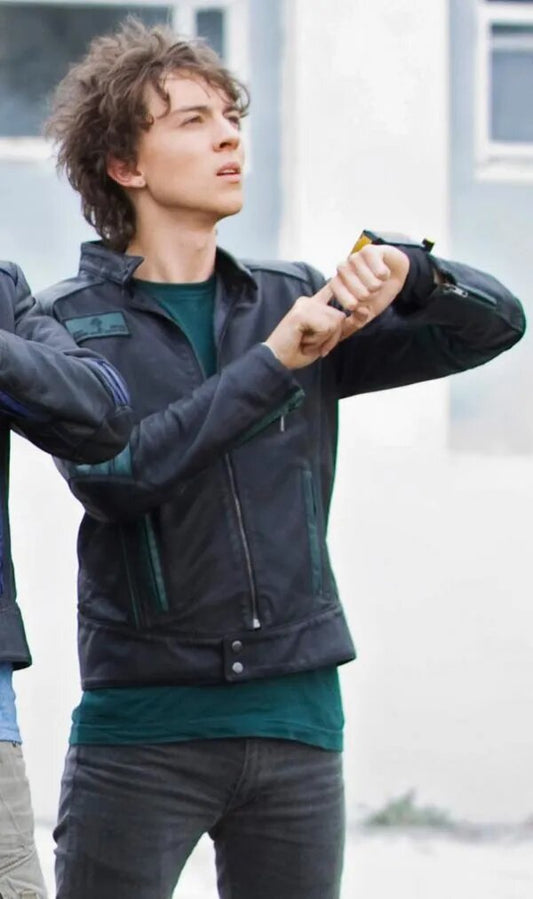 Power Rangers Milo Cawthorne RPM Green Leather Jacket