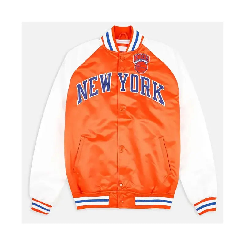 Prime Time Ny Knicks Orange And White Jacket