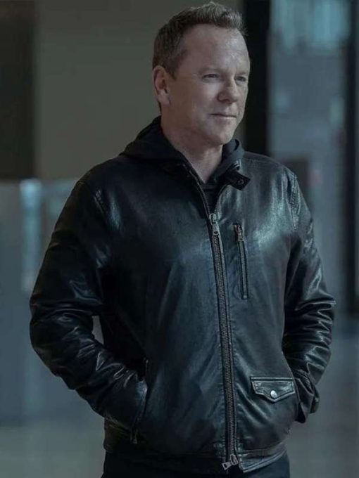 Rabbit Hole Kiefer Sutherland Black Leather Jacket Max Jackets